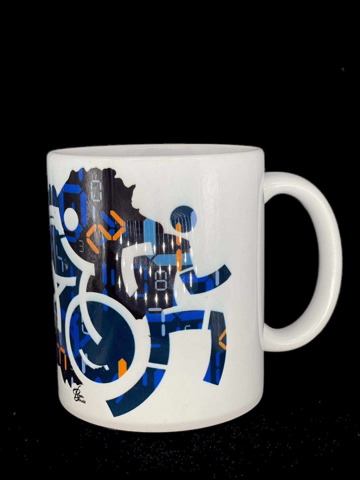Triathlon Tasse Time - Swim Bike Run - individualisierbar mit Namen oder Spruch / Botschaft personalisiert Keramik Tassen