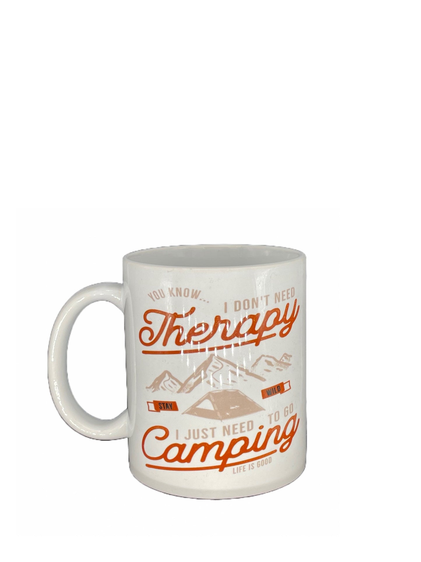 Camping Kaffeetasse I just need Camping Caravan - individualisierbar mit Namen oder Botschaft personalisiert in 7 Farben erhältlich