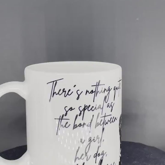 Horse coffee cup Dog and Horse - customizable with name or message personalized available in 7 colors