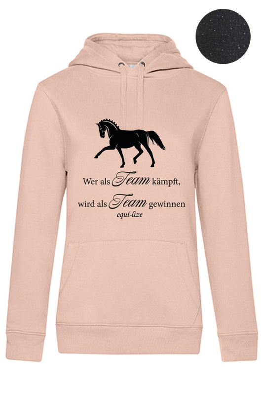 equi-lize Hoodie mit Glitzer-Druck - Wer als Team kämpft, wird als Team gewinnen