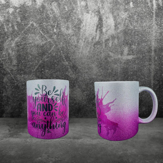 Motivations - Tasse - Be yourself and you can be anything individualisierbar mit Namen oder Botschaft personalisiert