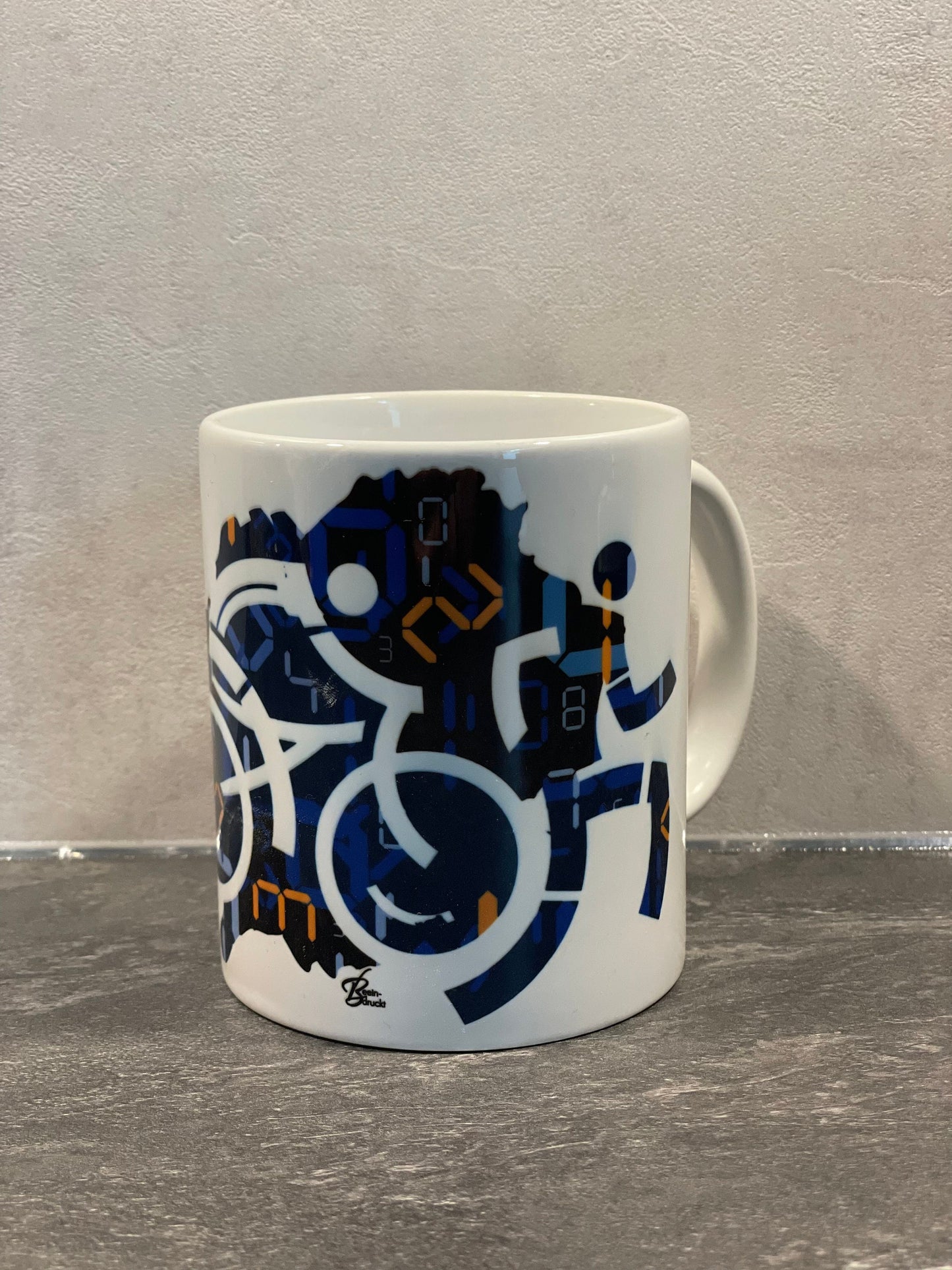 Triathlon Tasse Time - Swim Bike Run - individualisierbar mit Namen oder Spruch / Botschaft personalisiert Keramik Tassen