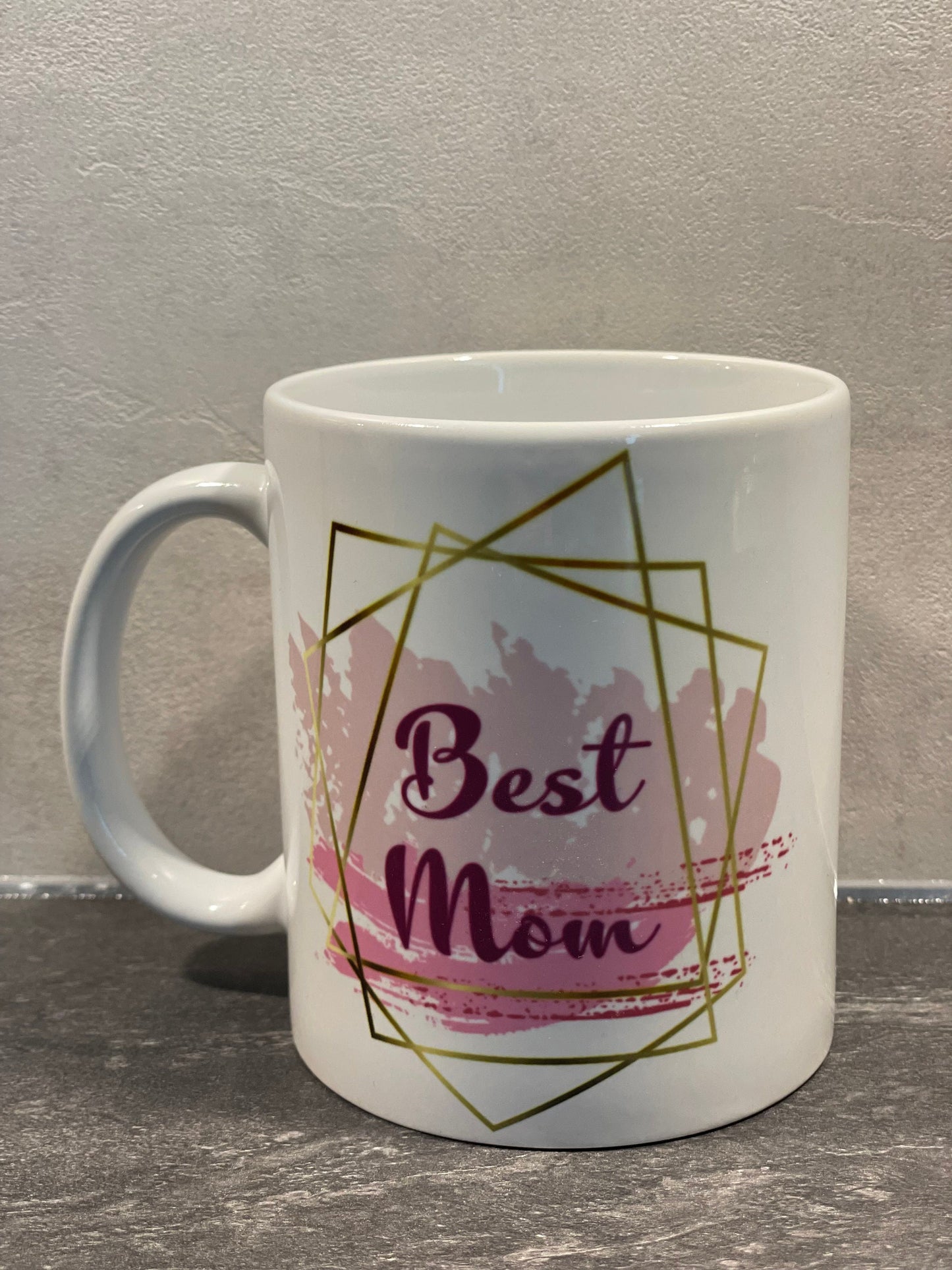 Best Mom - Kaffeetasse rosa - individualisierbar mit Namen oder Botschaft personalisiert