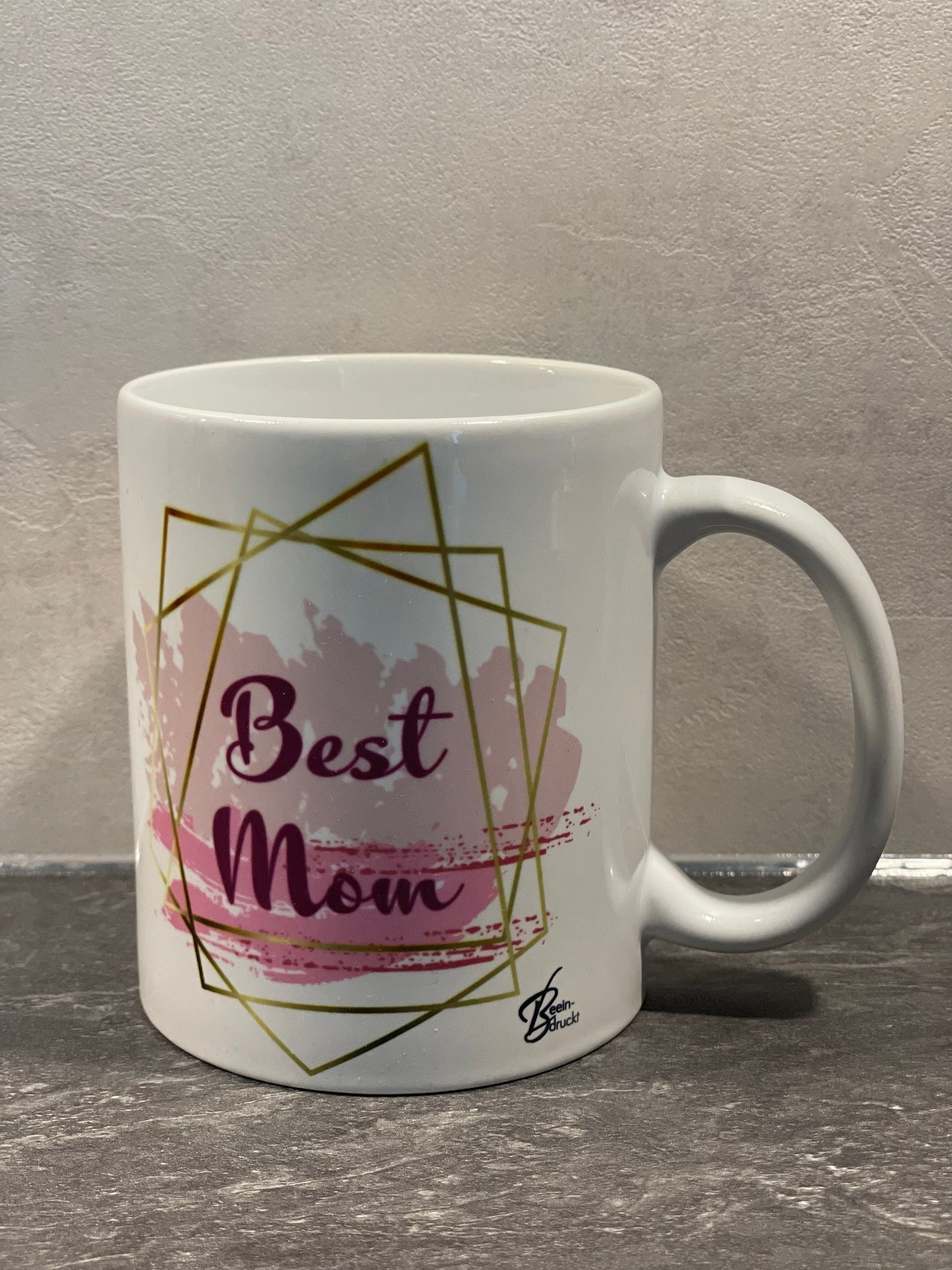 Best Mom - Kaffeetasse rosa - individualisierbar mit Namen oder Botschaft personalisiert