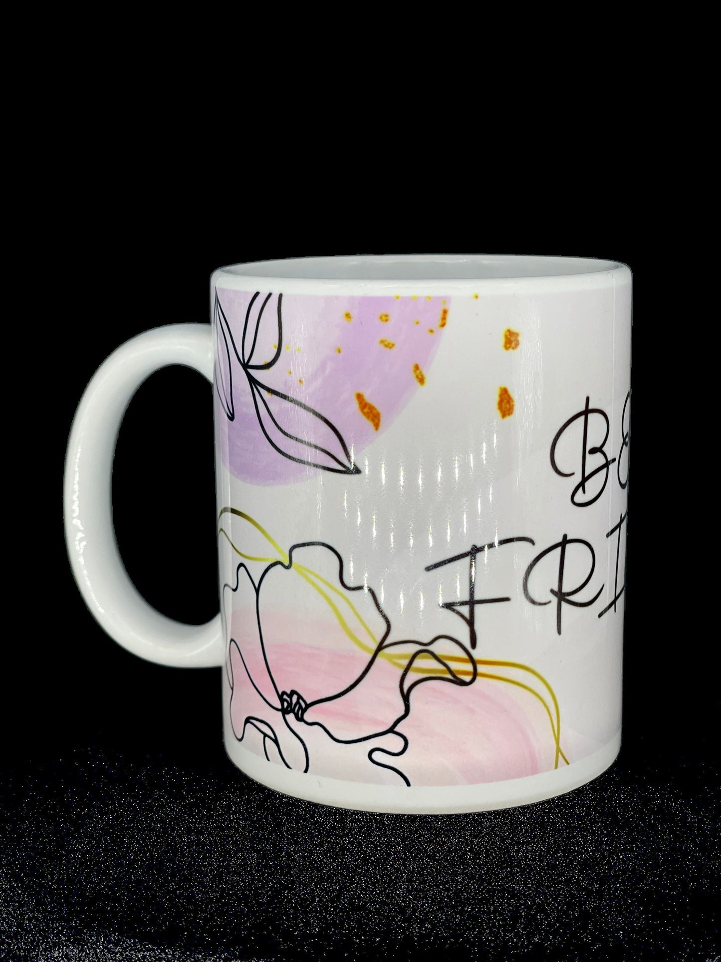 Best Friend - Freunde Kaffeetasse Flowers - individualisierbar mit Namen oder Botschaft personalisiert