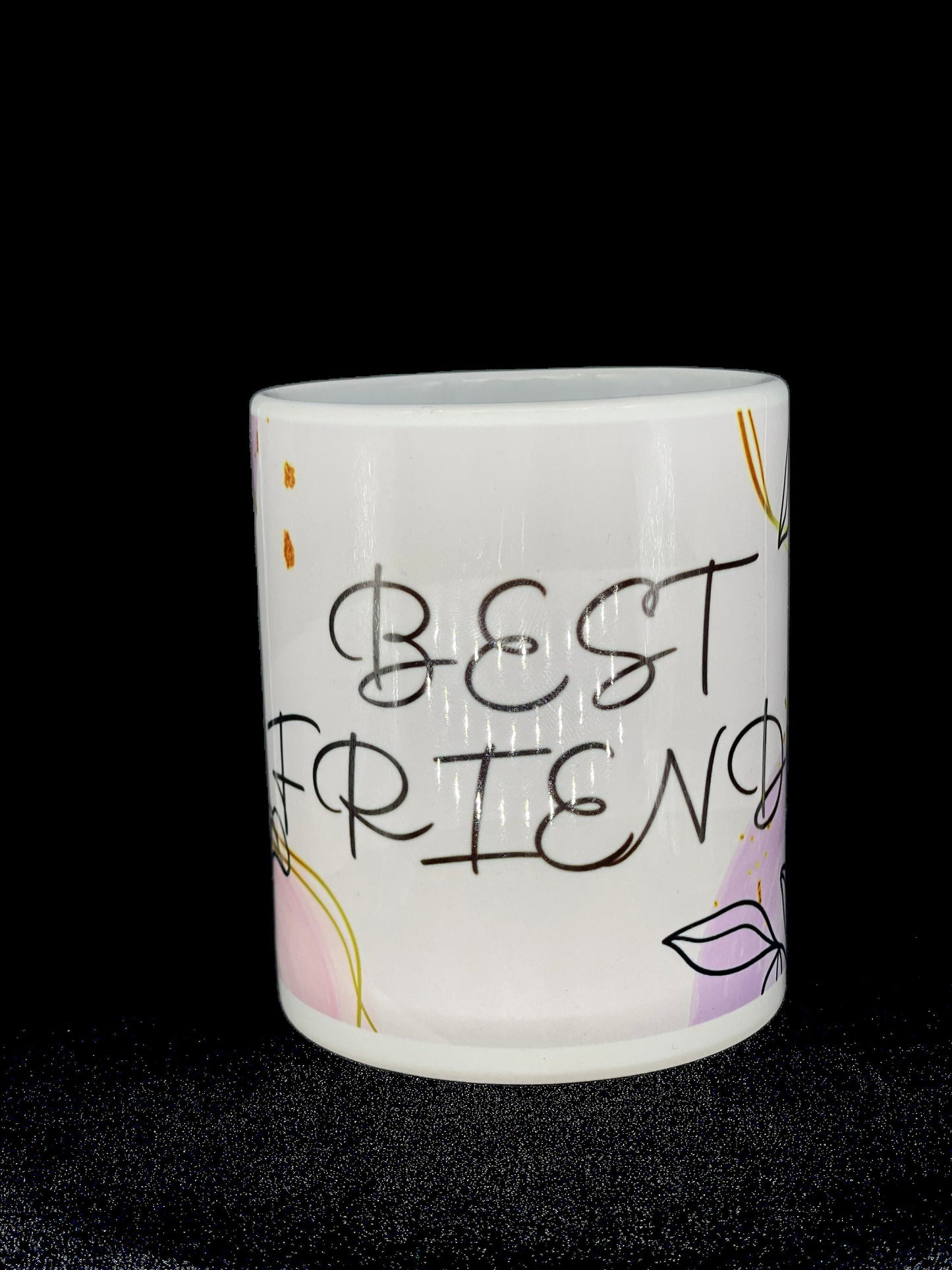 Best Friend - Freunde Kaffeetasse Flowers - individualisierbar mit Namen oder Botschaft personalisiert