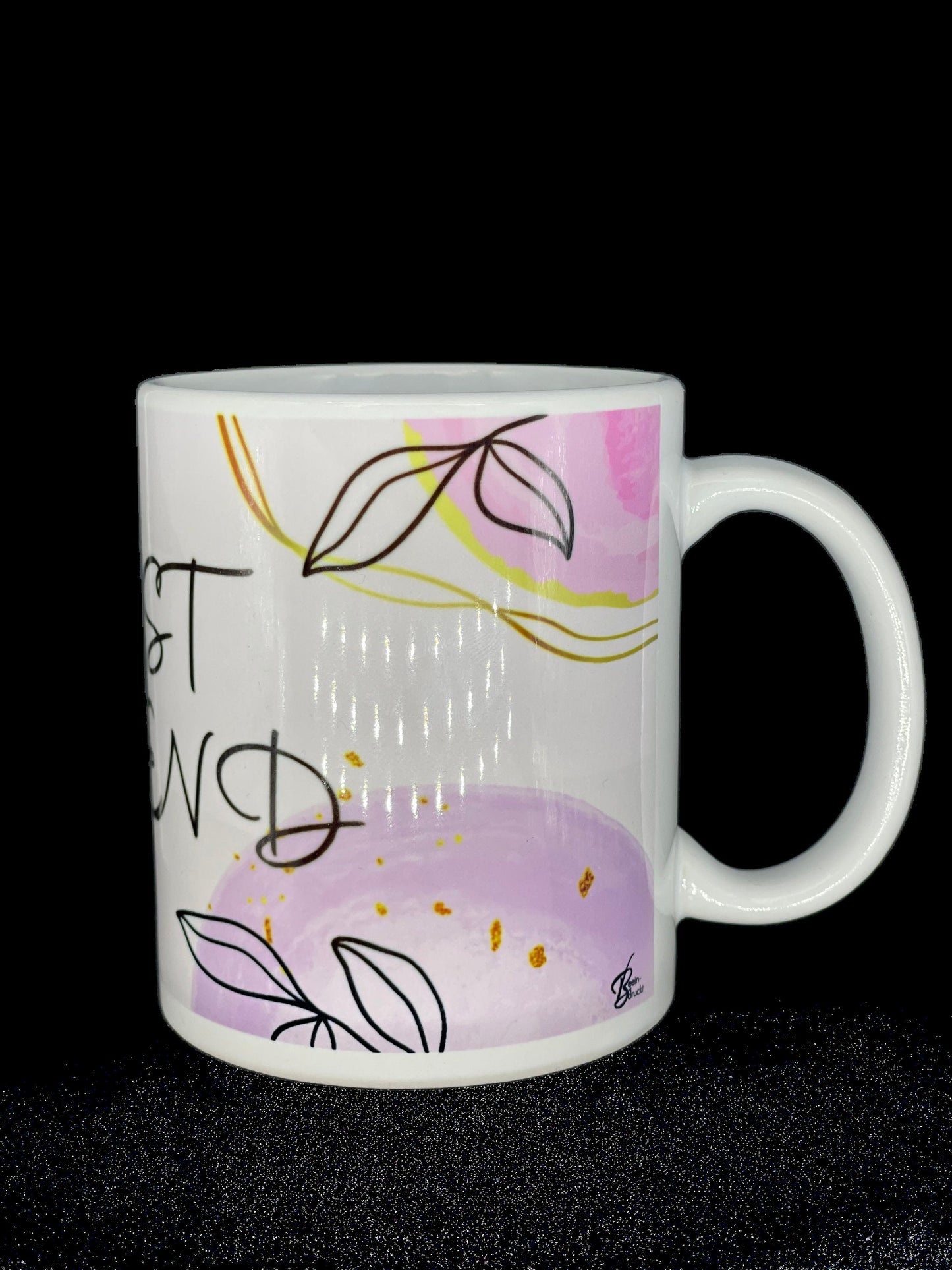 Best Friend - Freunde Kaffeetasse Flowers - individualisierbar mit Namen oder Botschaft personalisiert