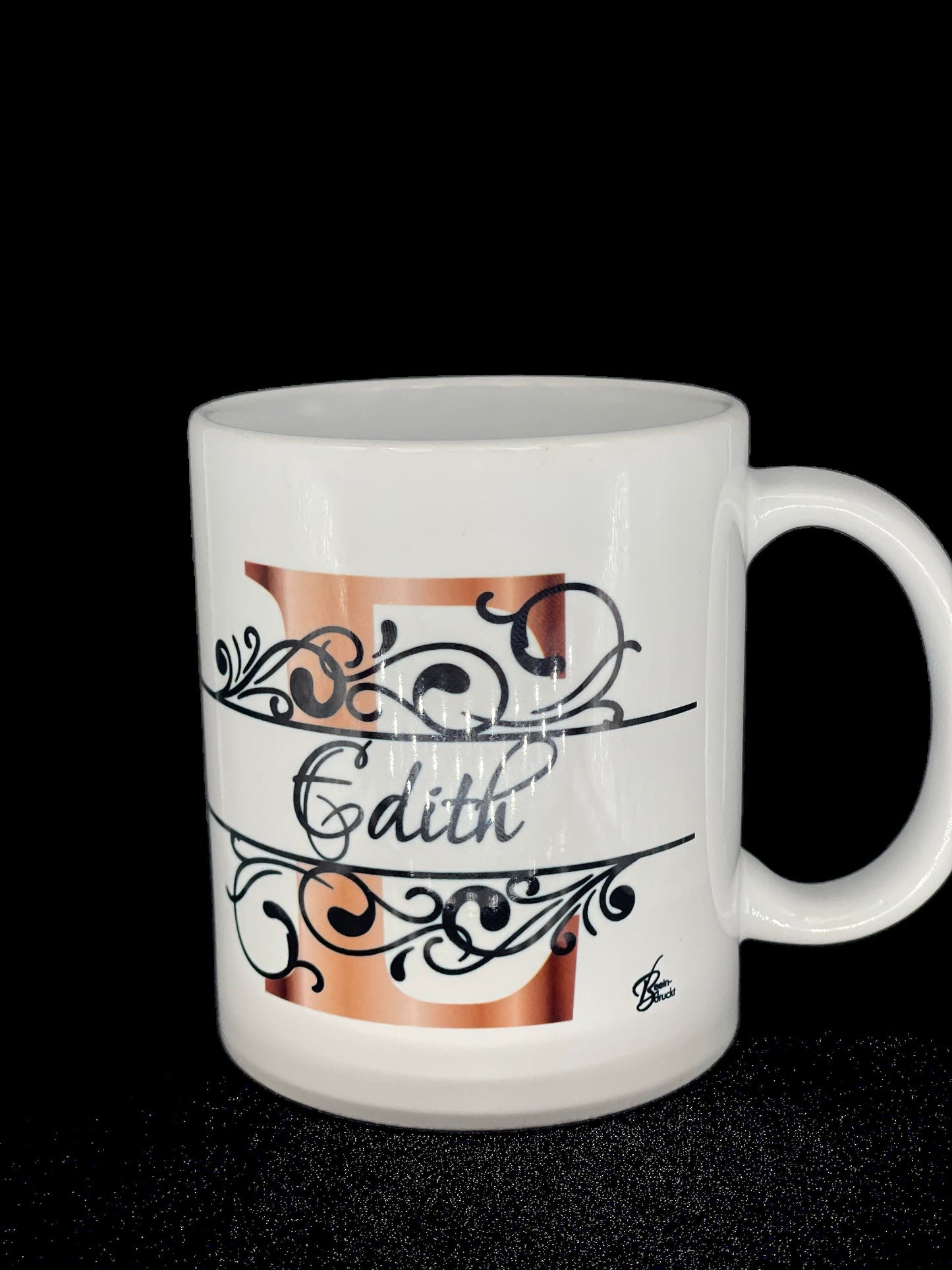 Buchstaben - Namens - Tasse Ornamente Roségold Kaffeetasse mit Namen personalisiert Rosen Individualisierbar personalisierbar