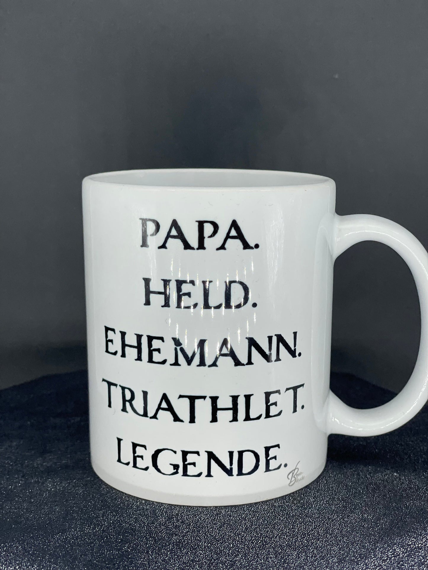 Triathlon Tasse - Papa Held Ehemann Triathlet Legende - Swim Bike Run - individualisierbar mit Namen oder Botschaft personalisiert