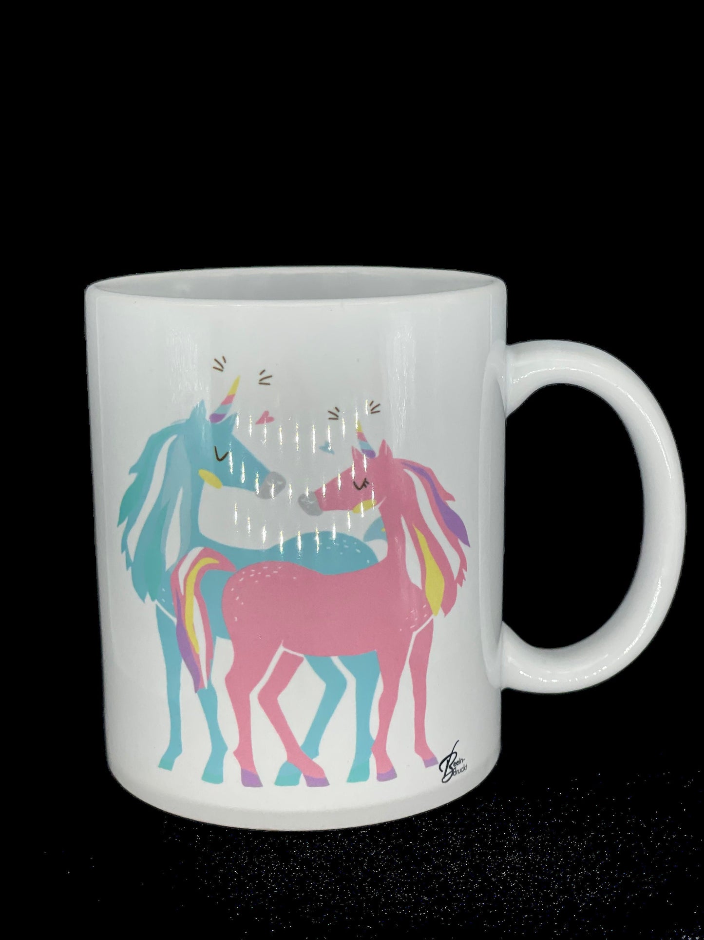 Kaffeetasse Pferd - Mir reichts, ich geh mein Einhorn streicheln individualisierbar mit Namen - reiten Pferd Reiter Reitsport personalisiert