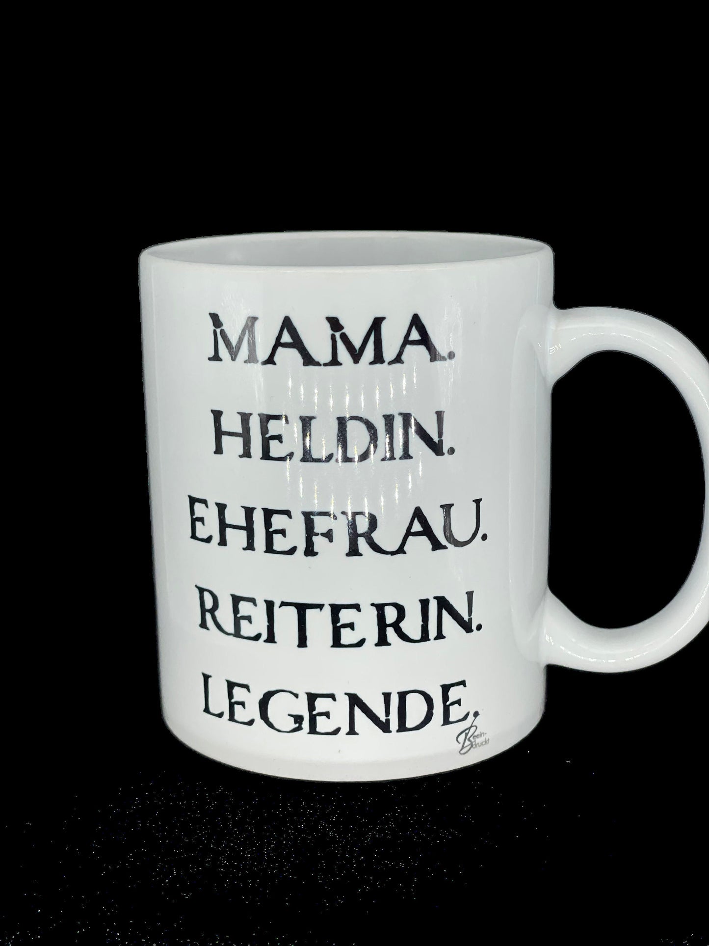 Kaffeetasse Pferd - Mama Heldin Ehefrau Reiterin Legende - individualisierbar mit Namen - reiten Pferd Reiter Reitsport personalisiert