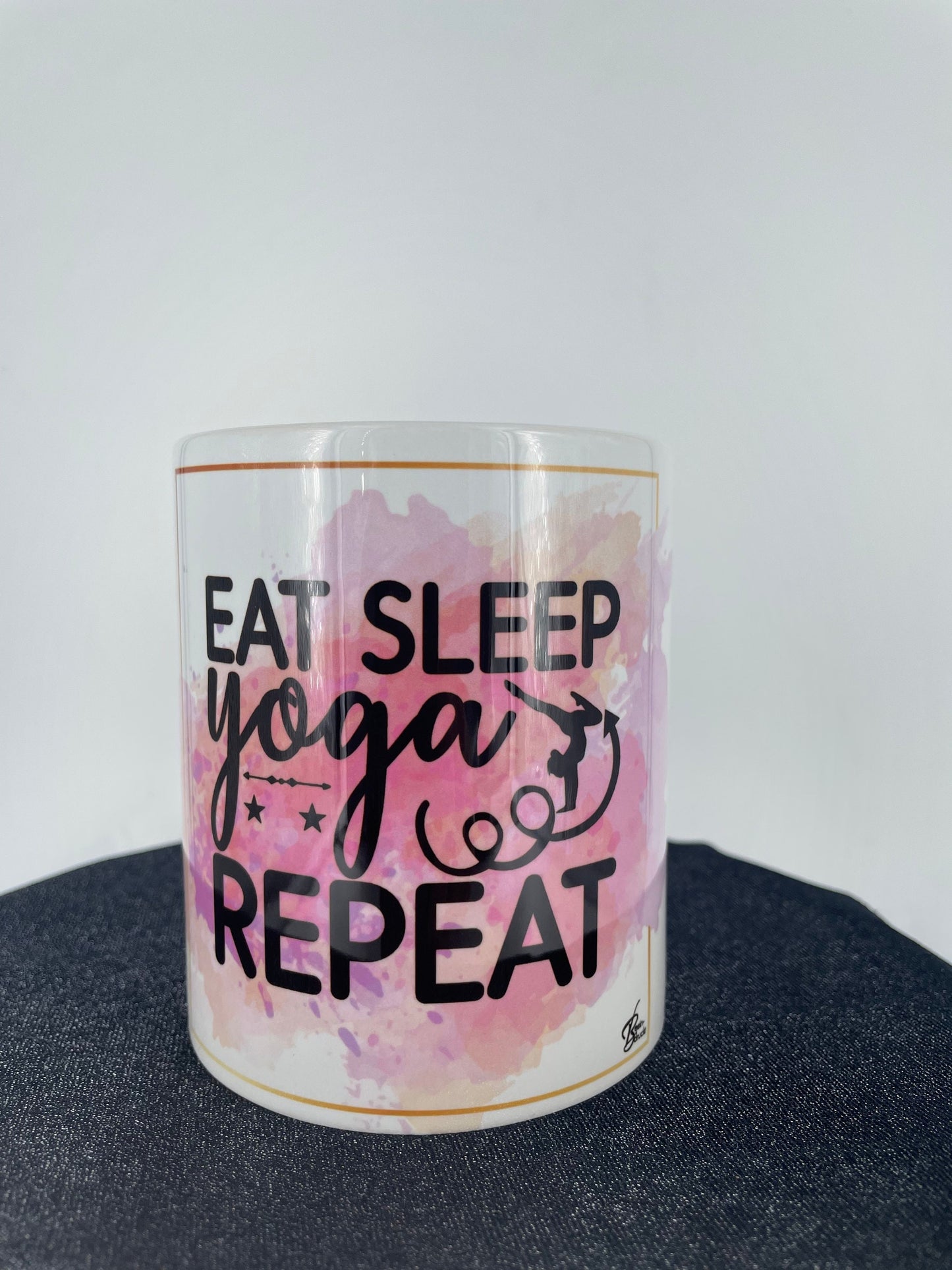 Yoga - Tasse - Eat Sleep Yoga Repeat individualisierbar mit Namen oder Botschaft personalisiert