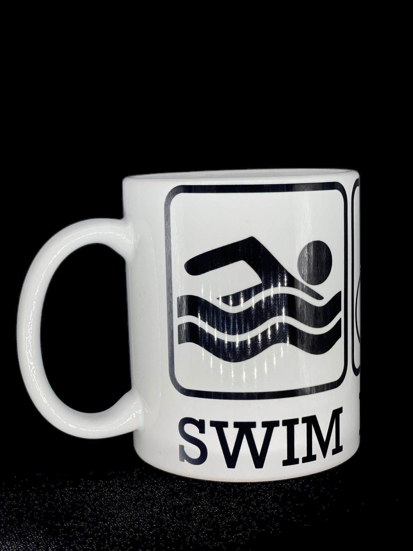 Triathlon Tasse Icons - Swim Bike Run - individualisierbar mit Namen oder Botschaft personalisiert