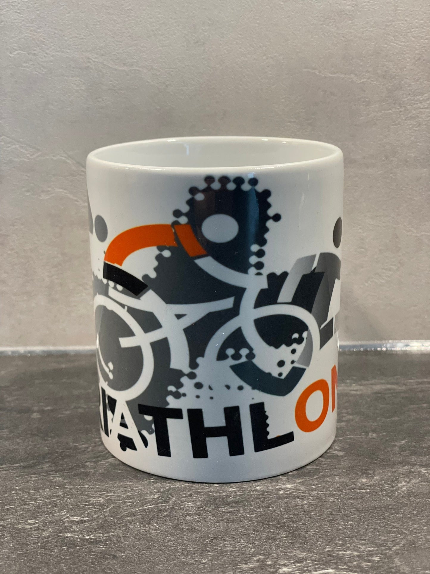 Triathlon Tasse grey - Swim Bike Run - individualisierbar mit Namen oder Botschaft personalisiert