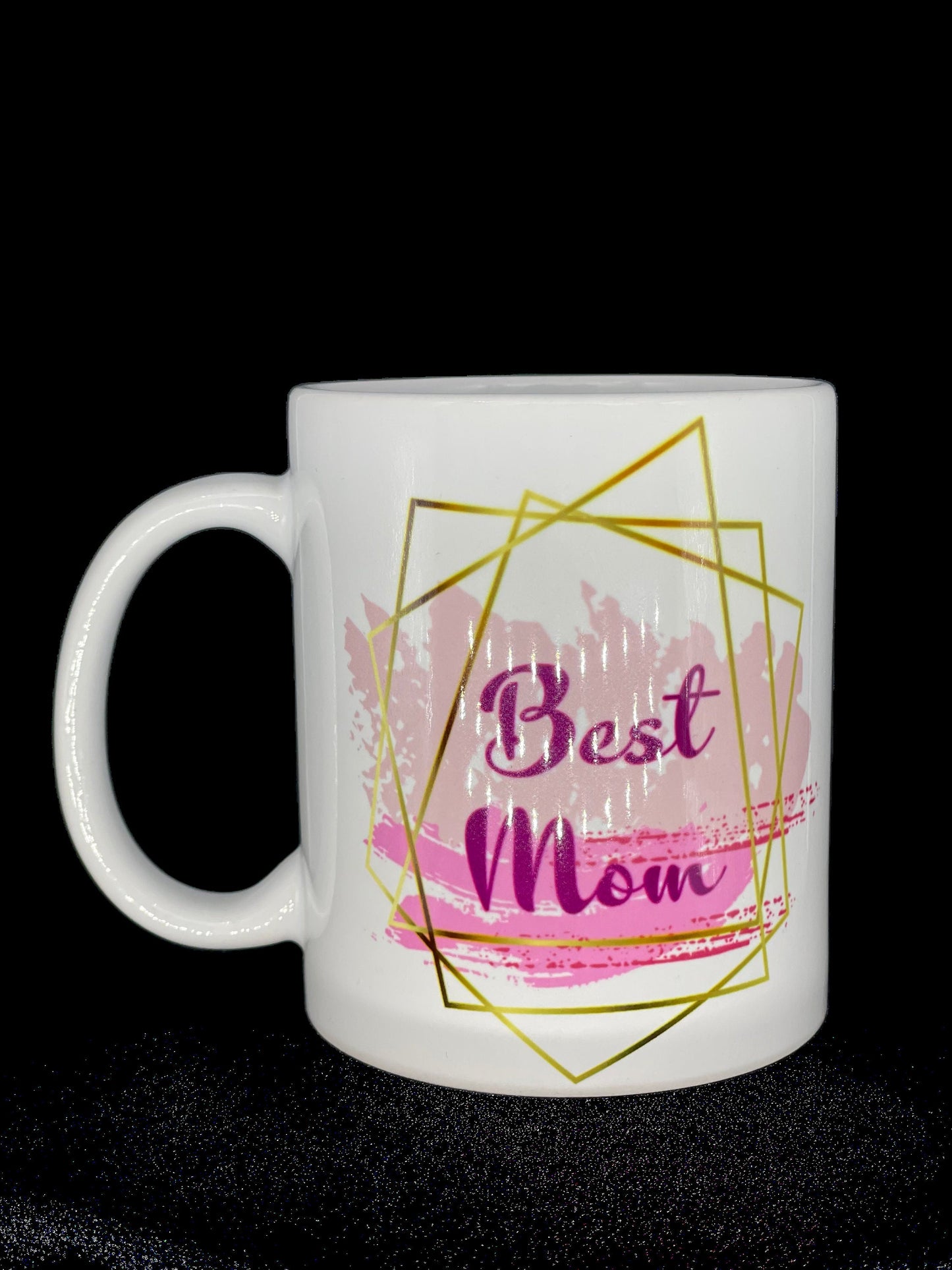 Best Mom - Kaffeetasse rosa - individualisierbar mit Namen oder Botschaft personalisiert