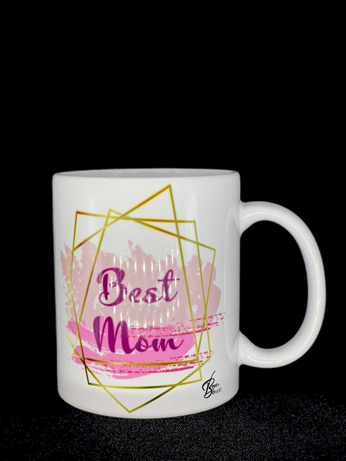 Best Mom - Kaffeetasse rosa - individualisierbar mit Namen oder Botschaft personalisiert