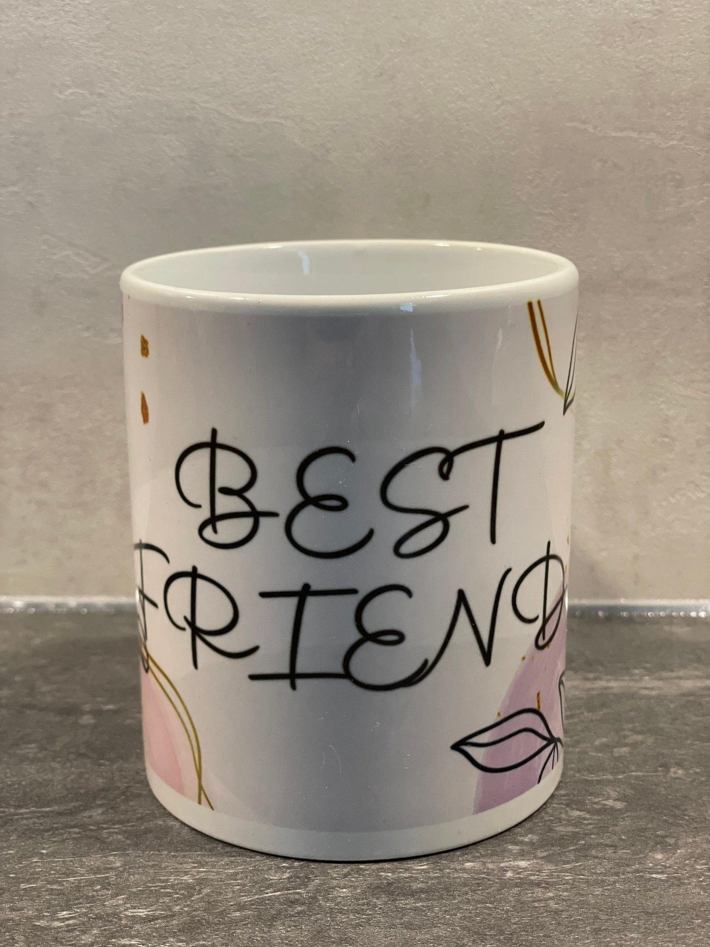 Best Friend - Freunde Kaffeetasse Flowers - individualisierbar mit Namen oder Botschaft personalisiert