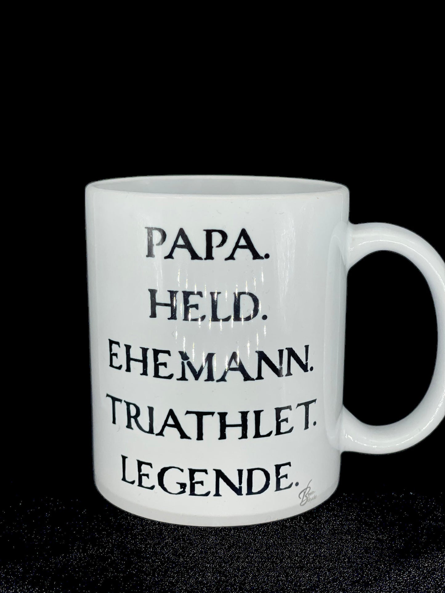 Triathlon Tasse - Papa Held Ehemann Triathlet Legende - Swim Bike Run - individualisierbar mit Namen oder Botschaft personalisiert