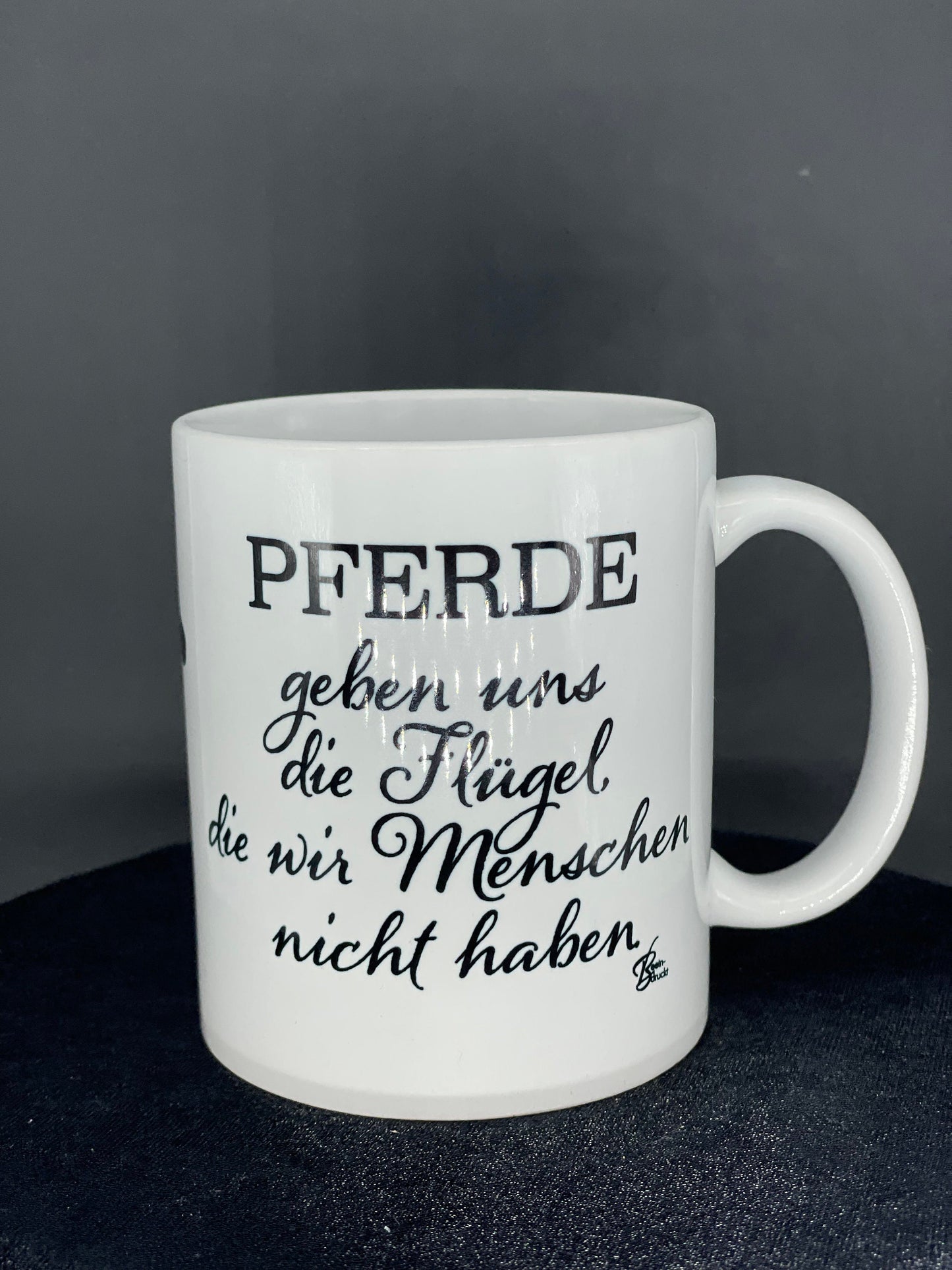 Kaffeetasse Pferde geben uns die Flügel die wir Menschen nicht haben - reiten Pferd Reiter Reitsport Herzenspferd personalisiert