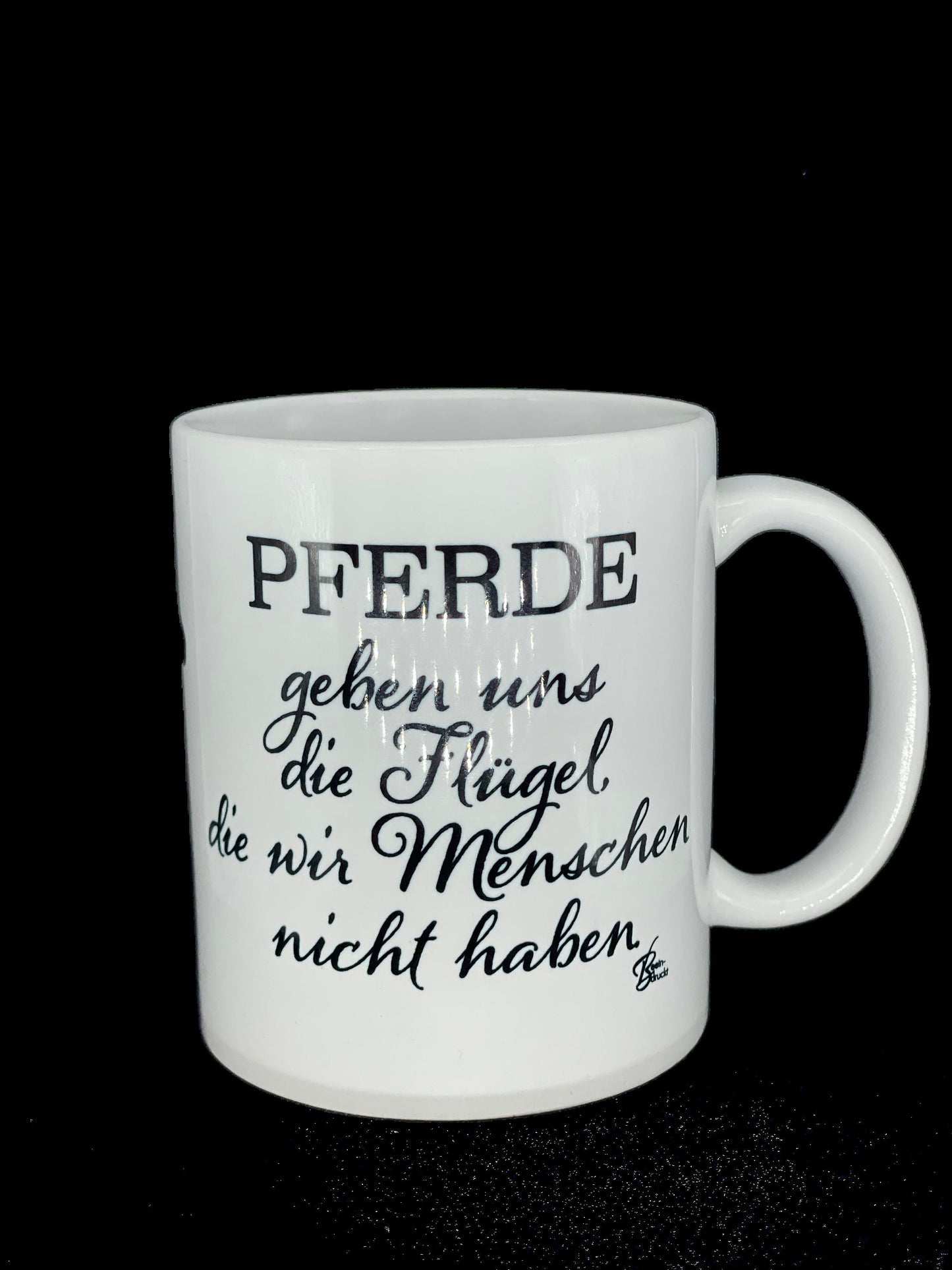 Kaffeetasse Pferde geben uns die Flügel die wir Menschen nicht haben - reiten Pferd Reiter Reitsport Herzenspferd personalisiert