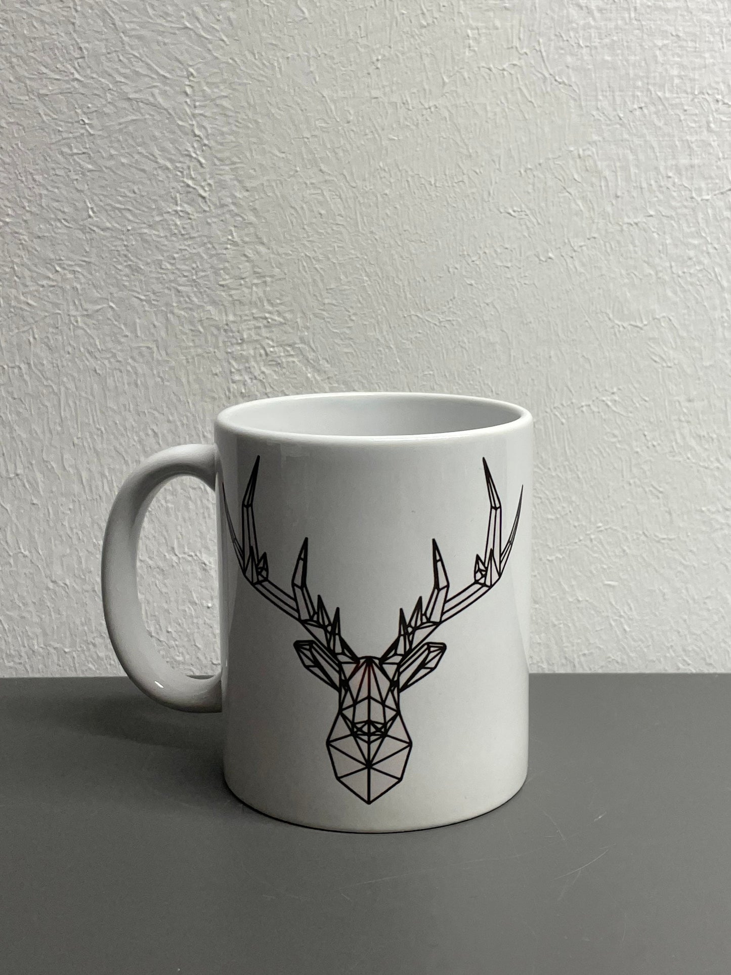 Hirsch Kaffeetasse Jagd Tasse mit Geweih - individuell mit Namen oder Botschaft personalisierbar