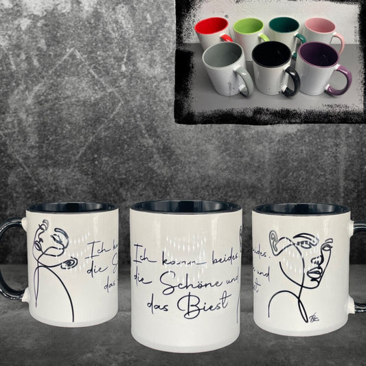 Cup I can personalize both, the beauty and the beast individually - favorite person coffee cup - customizable with name