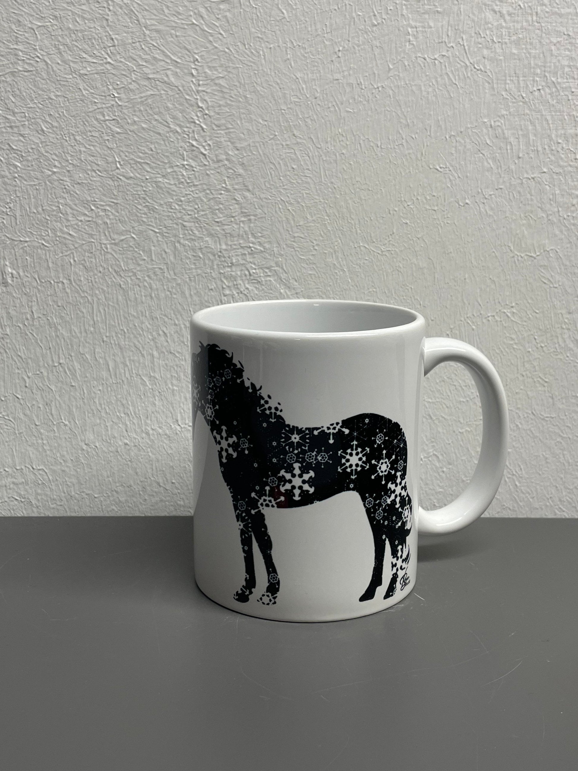 Horse coffee cup Dog and Horse - customizable with name or message personalized available in 7 colors