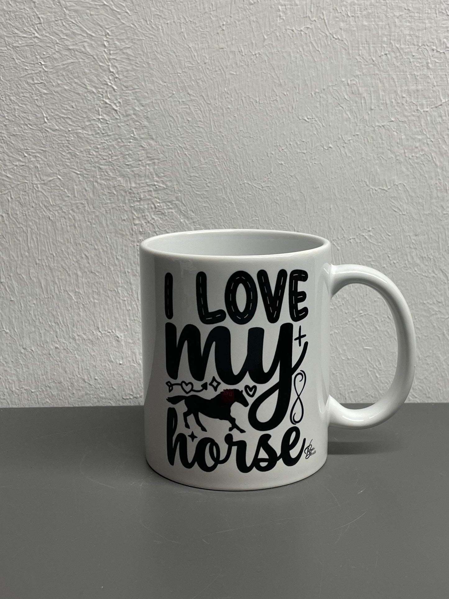 Kaffeetasse I love my horse - individualisierbar mit Namen vom Pferd oder Reiter oder Botschaft personalisiert