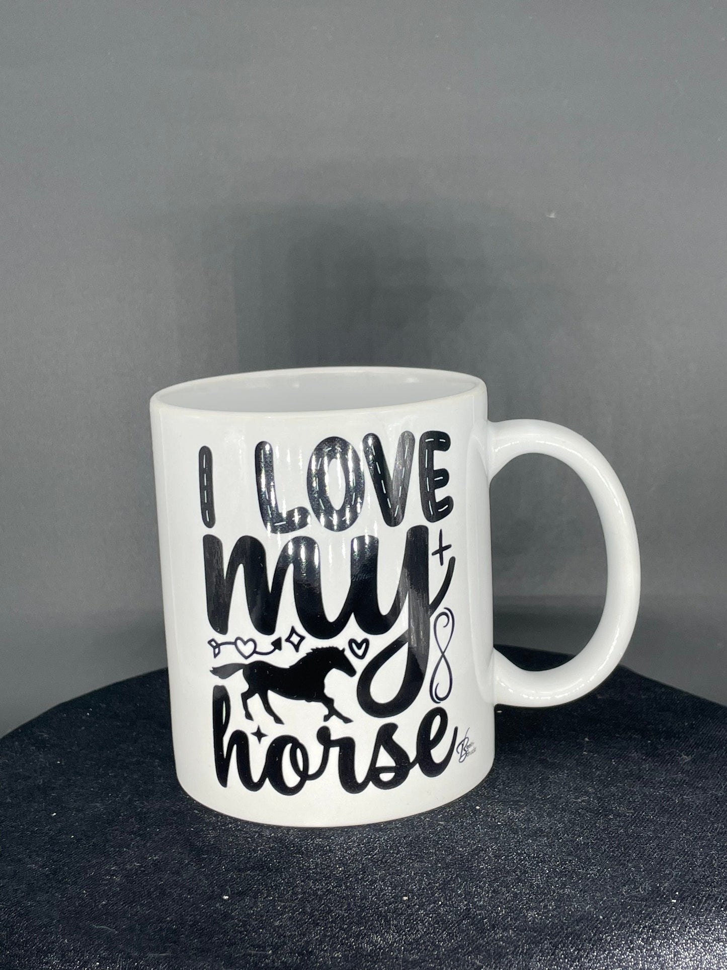 Kaffeetasse I love my horse - individualisierbar mit Namen vom Pferd oder Reiter oder Botschaft personalisiert