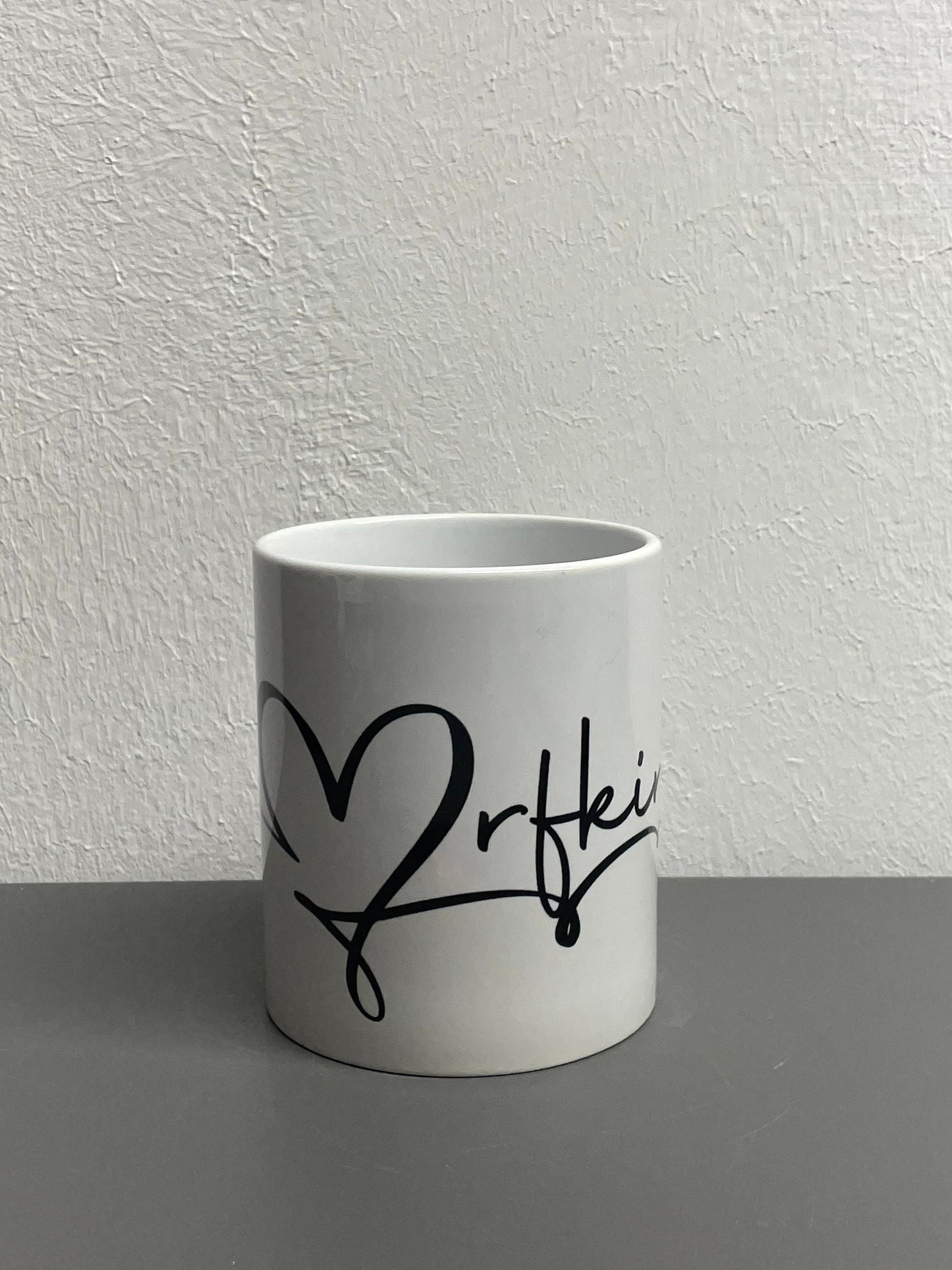 Dorfkind Kaffeetasse mit Herz- individuell mit Namen oder Botschaft personalisierbar