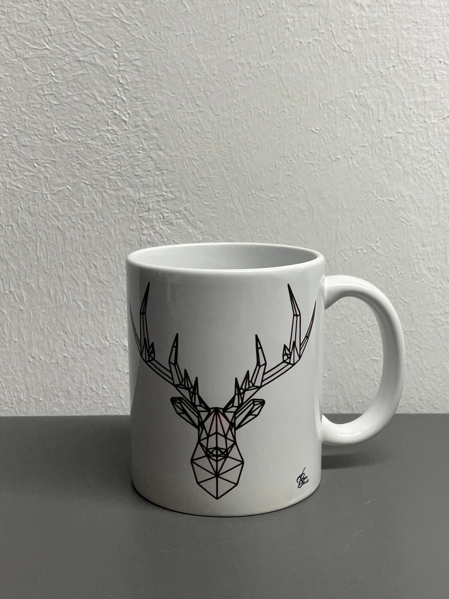 Hirsch Kaffeetasse Jagd Tasse mit Geweih - individuell mit Namen oder Botschaft personalisierbar