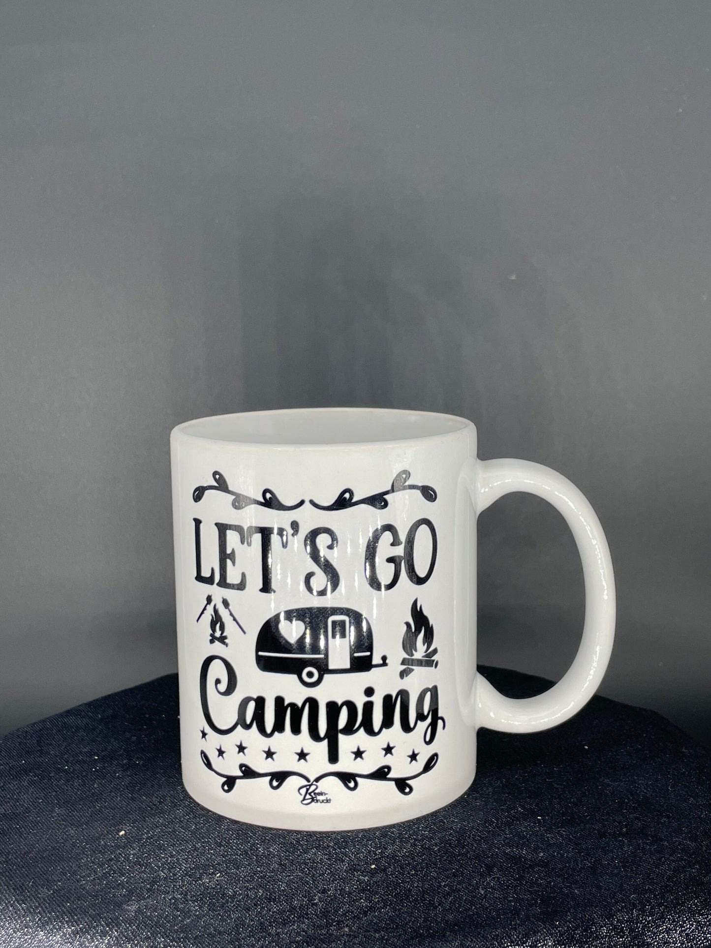 Camping coffee cup Let's Go Camping - customizable with name or message personalized available in 7 colors