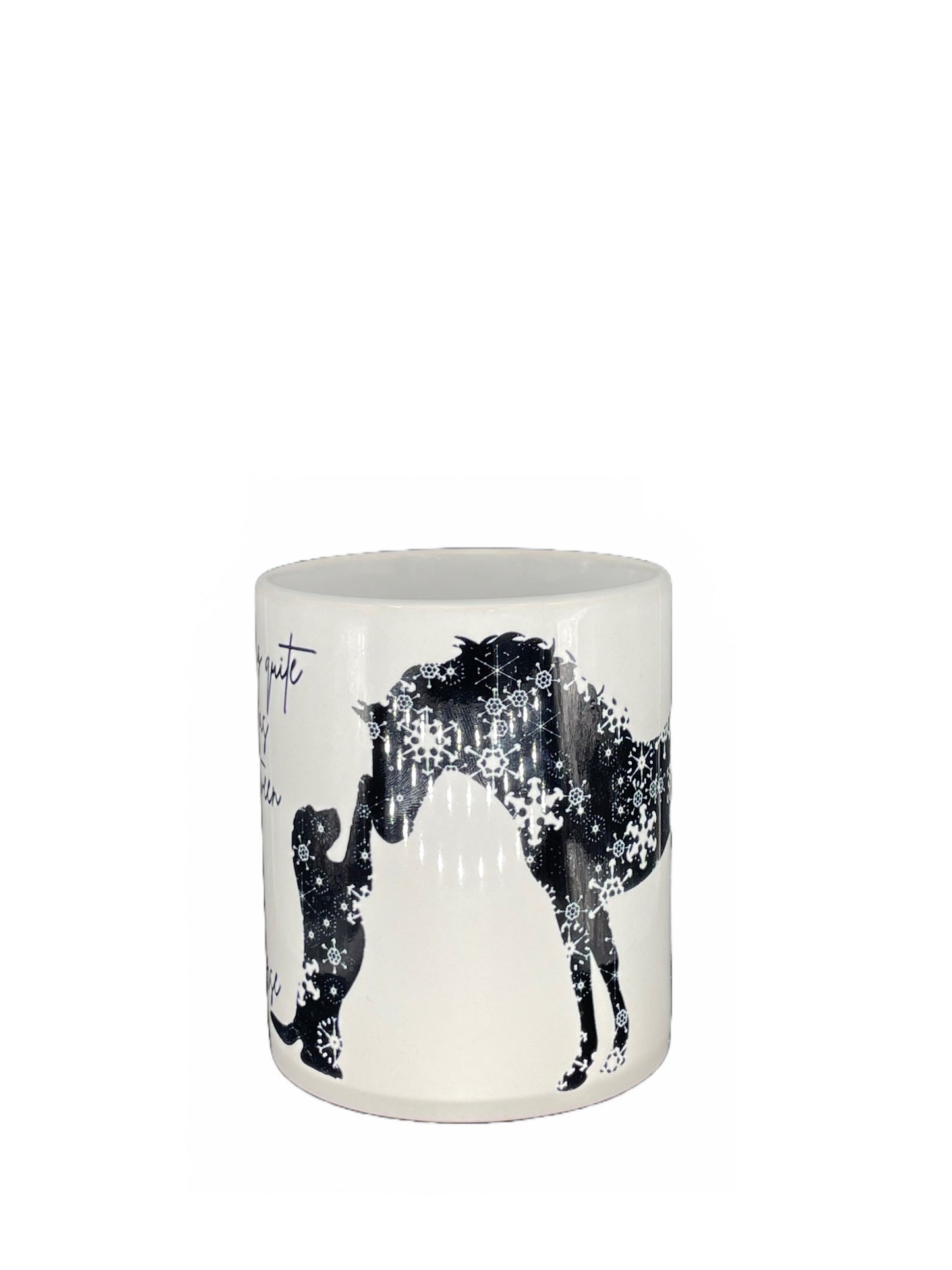 Horse coffee cup Dog and Horse - customizable with name or message personalized available in 7 colors